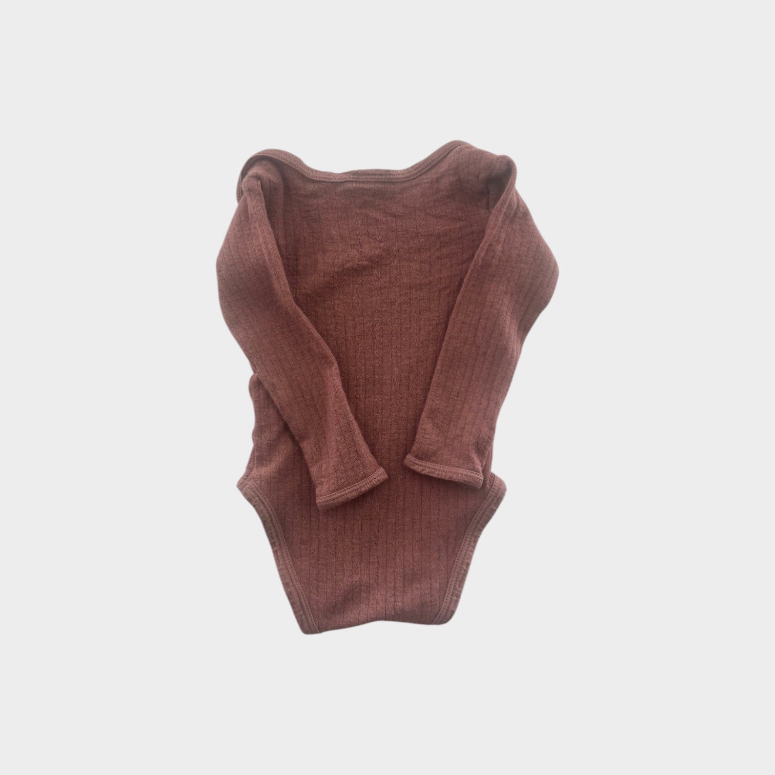Nature Baby Mauve Merino Bodysuit, Size 1