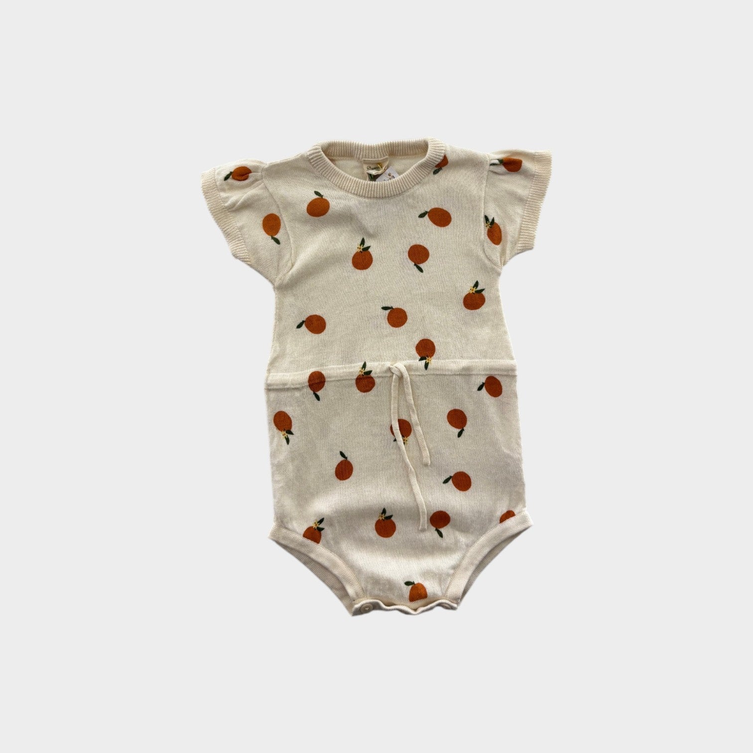 Nature Baby Oranges Knit Romper, Size 1