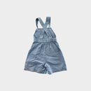 Chloe & Amelie Blue Linen Shortalls, Size 1