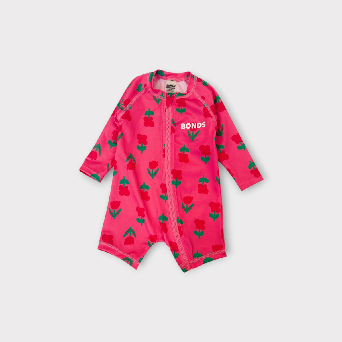Pink Flower Swimsuit Set, Size 00