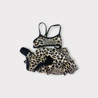 3 Piece Leopard Swimsuit Set, Size 2