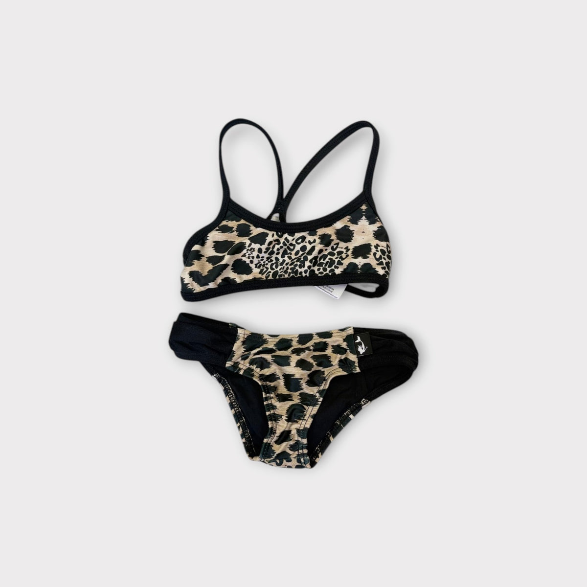 3 Piece Leopard Swimsuit Set, Size 2