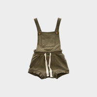 Jamie Kay Green Cotton Shortalls, Size 1