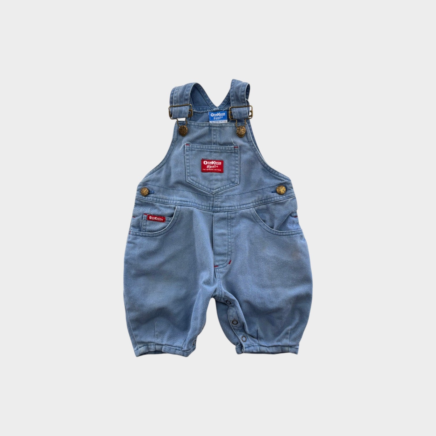 Vintage Oshkosh B'Gosh Blue Overalls, Size 0