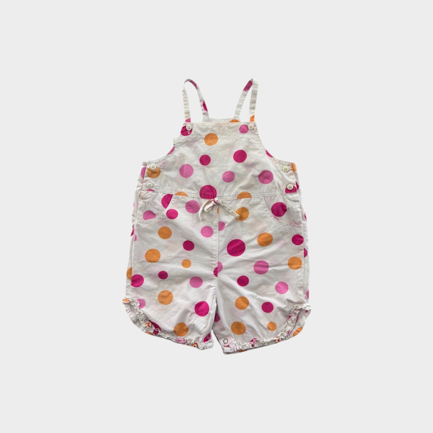 Retro Polkadot Shortalls, Size 1