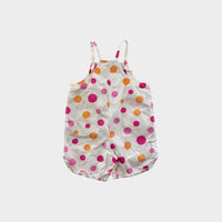 Retro Polkadot Shortalls, Size 1