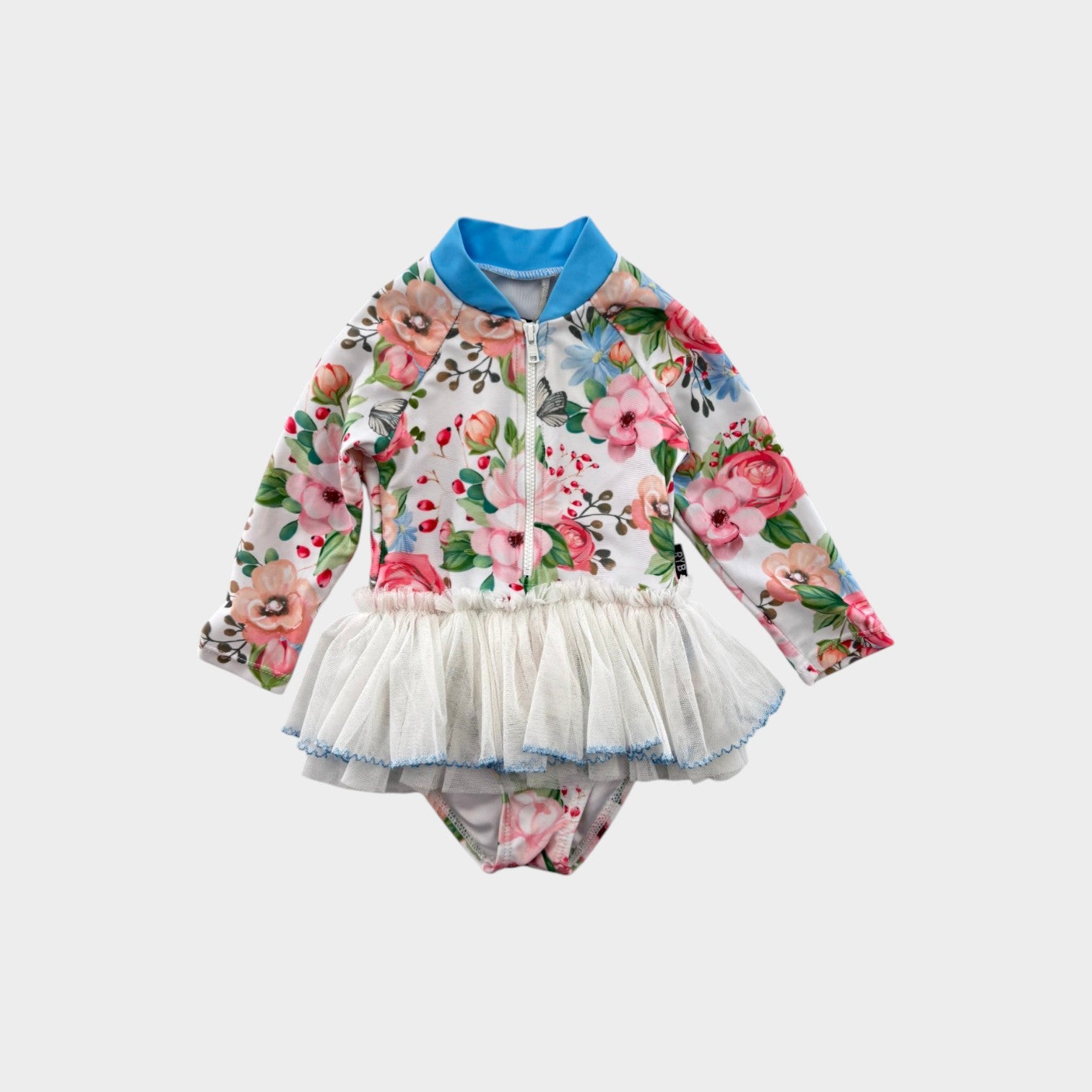 Rock Your Baby Floral Tutu Swimsuit, Size 1