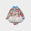 Rock Your Baby Floral Tutu Swimsuit, Size 1
