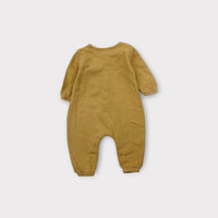 Quincy Mae Sand Button-Down Jumpsuit, Size 000