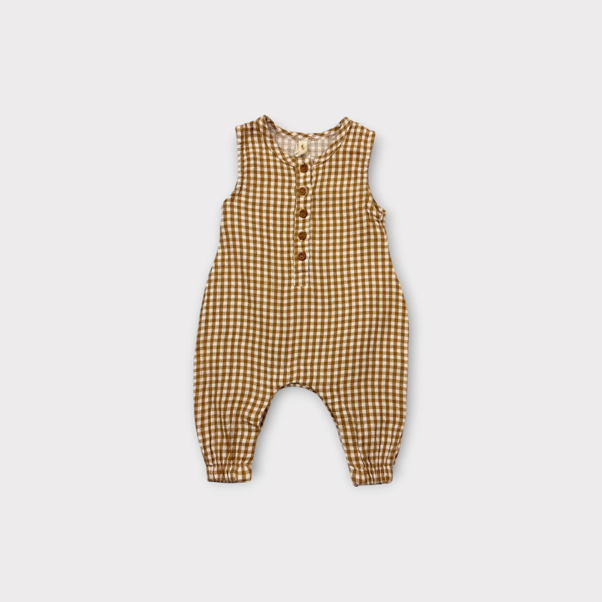 Quincy Mae Gingham Jumpsuit, Size 000