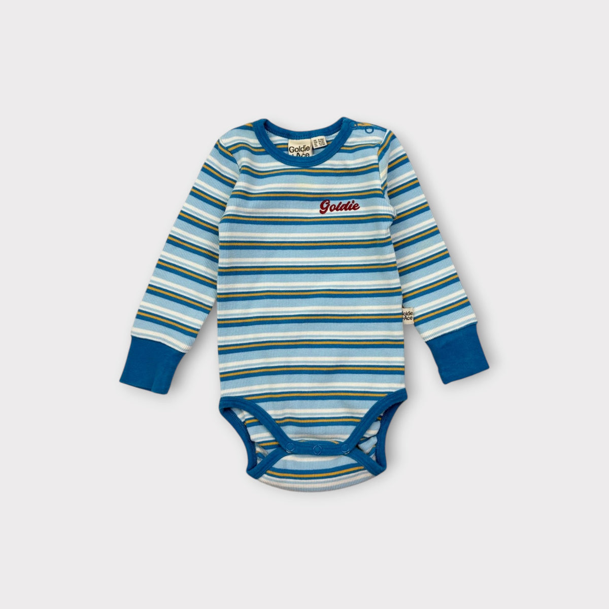 Goldie & Ace Striped Ribbed Bodysuit, Size 0