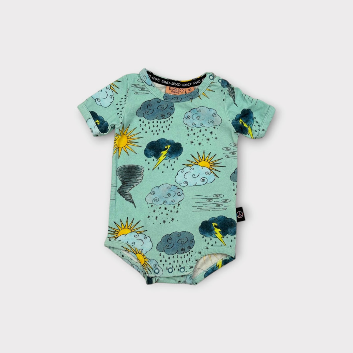 Kip & Co Blue Storm Print Bodysuit, Size 00