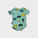 Kip & Co Blue Storm Print Bodysuit, Size 00