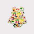 Halcyon Nights Yellow Patterned Romper, Size 00