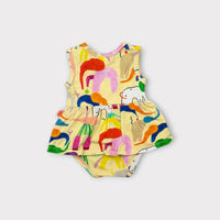 Halcyon Nights Yellow Patterned Romper, Size 00