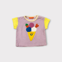 Halcyon Nights Terry Two-Tone Ice Cream T-Shirt, Size 00