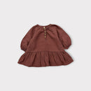 Quincy Mae Mauve Taupe Muslin Set, Size 00