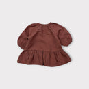 Quincy Mae Mauve Taupe Muslin Set, Size 00