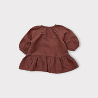 Quincy Mae Mauve Taupe Muslin Set, Size 00