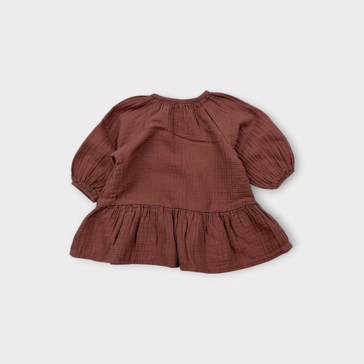 Quincy Mae Mauve Taupe Muslin Set, Size 00