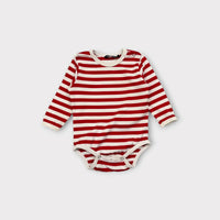 Marrimekko Red & White Stripe Bodysuit, Size 00