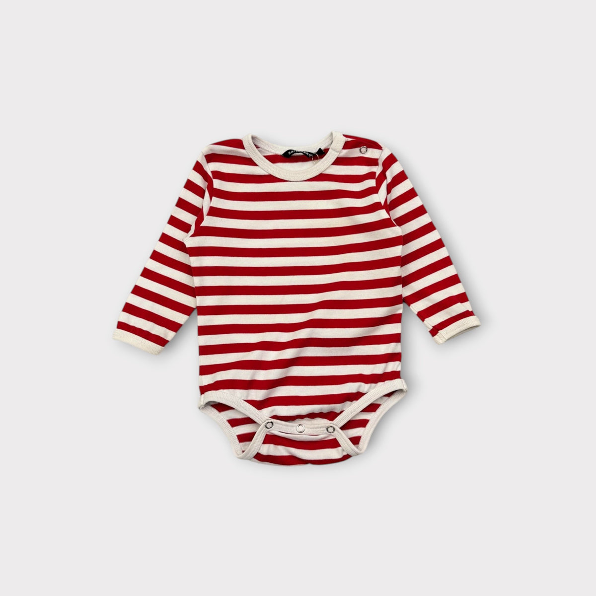 Marrimekko Red & White Stripe Bodysuit, Size 00