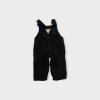 Retro Embroidered Penguin Corduroy Overalls, Size 00