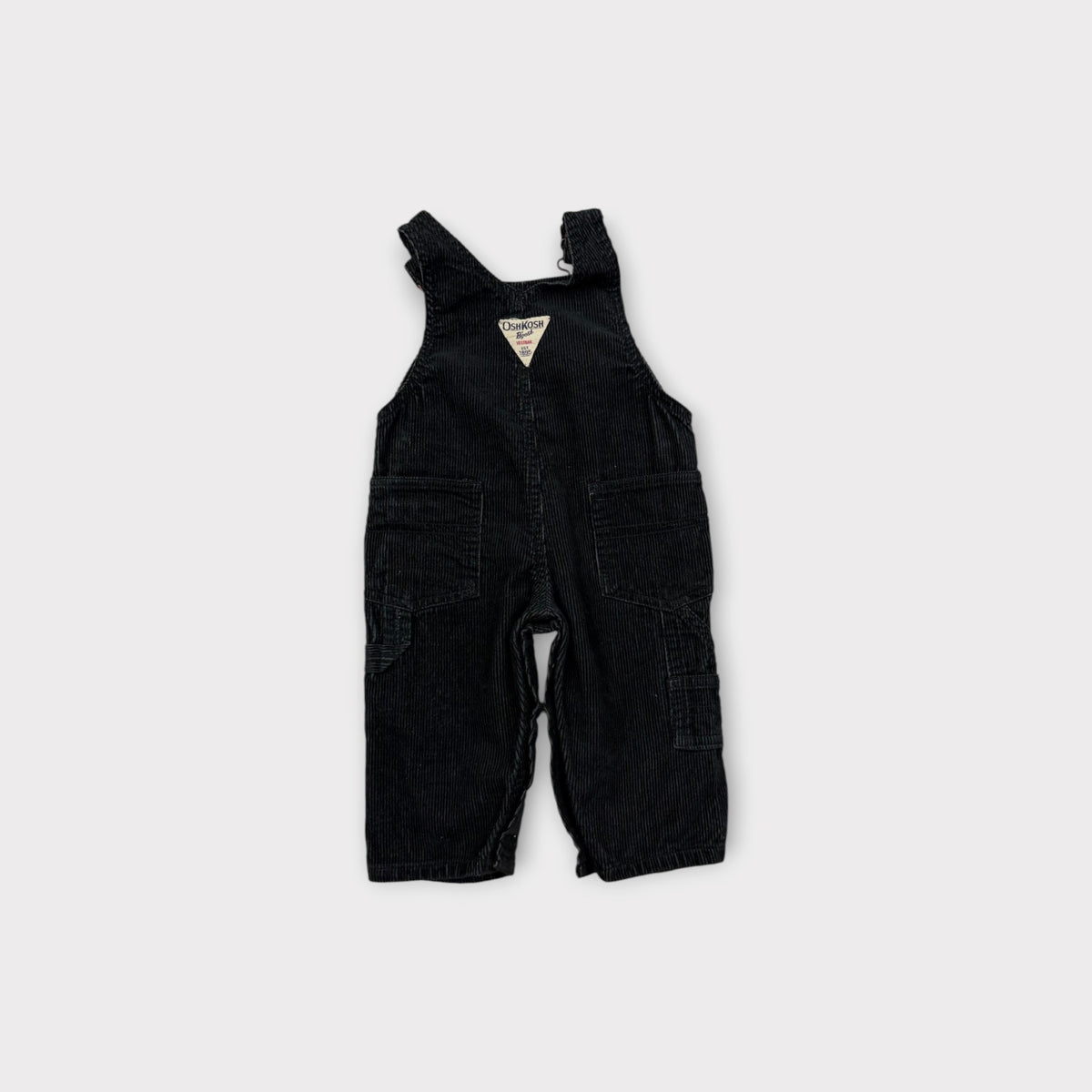 Retro Embroidered Penguin Corduroy Overalls, Size 00