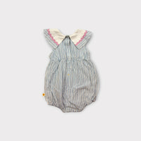 Goldie & Ace Stripe Sailor Romper, Size 0