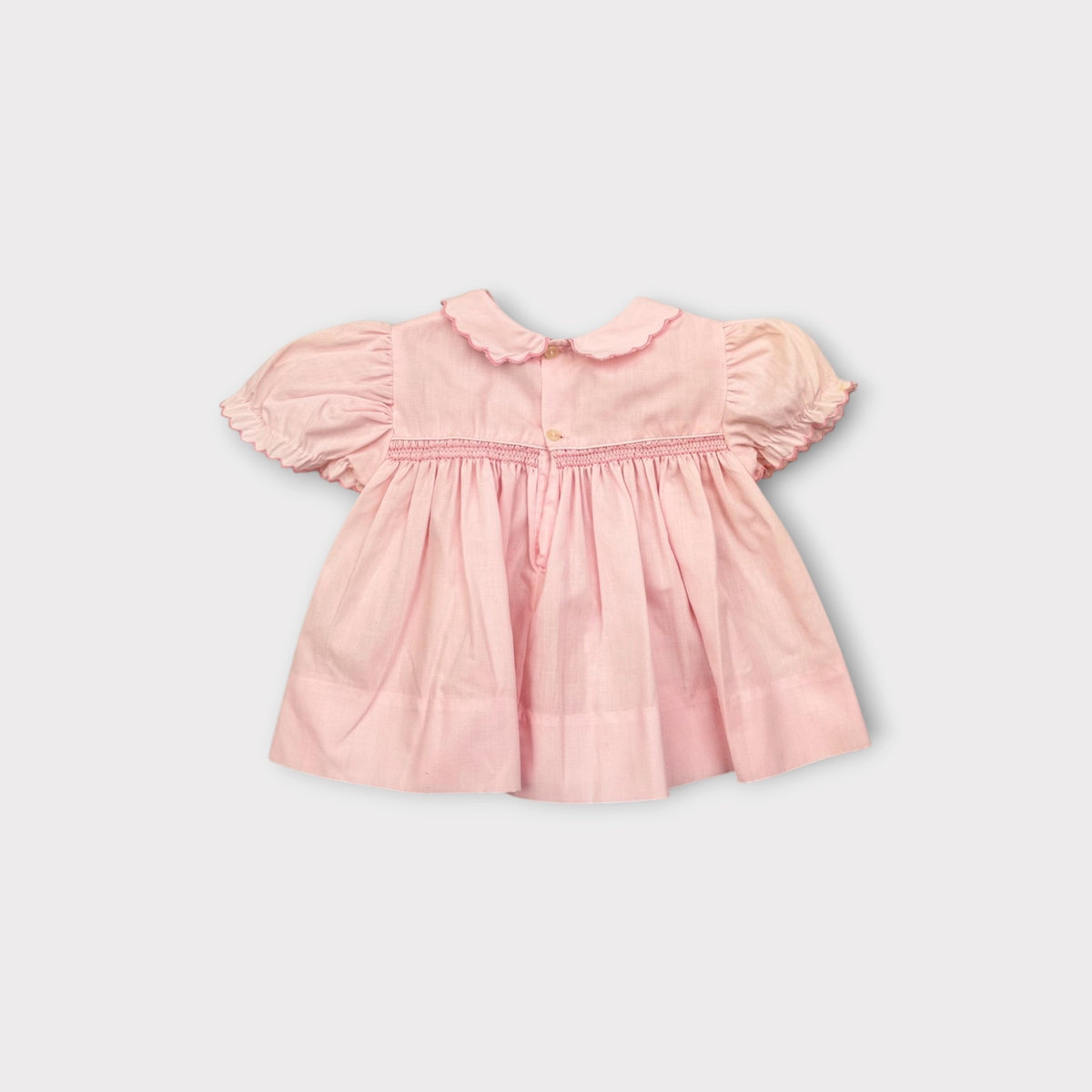 Vintage Pink Smocked Dress, Size 00