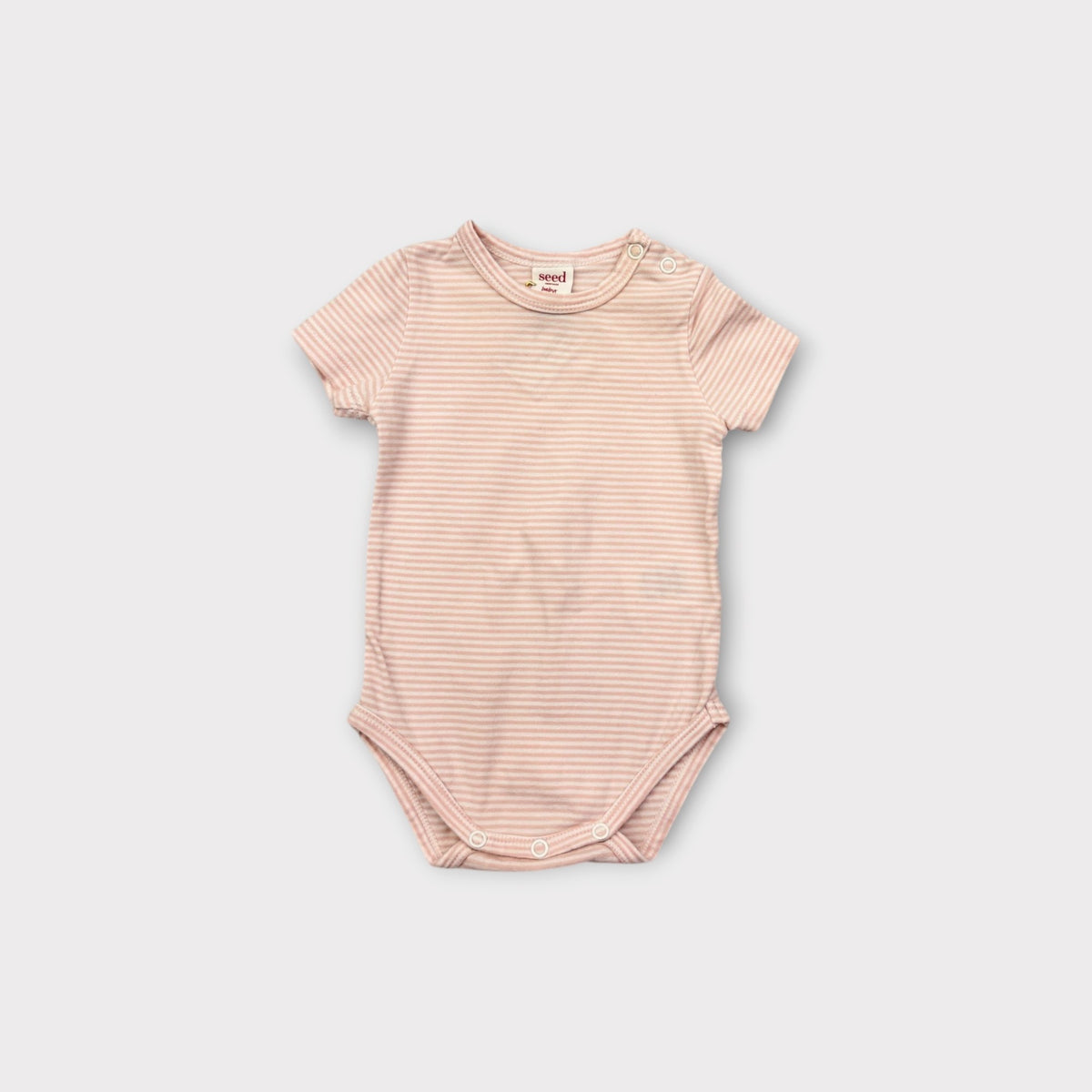 Seed Heritage Pink Stripe Bodysuit, Size 000