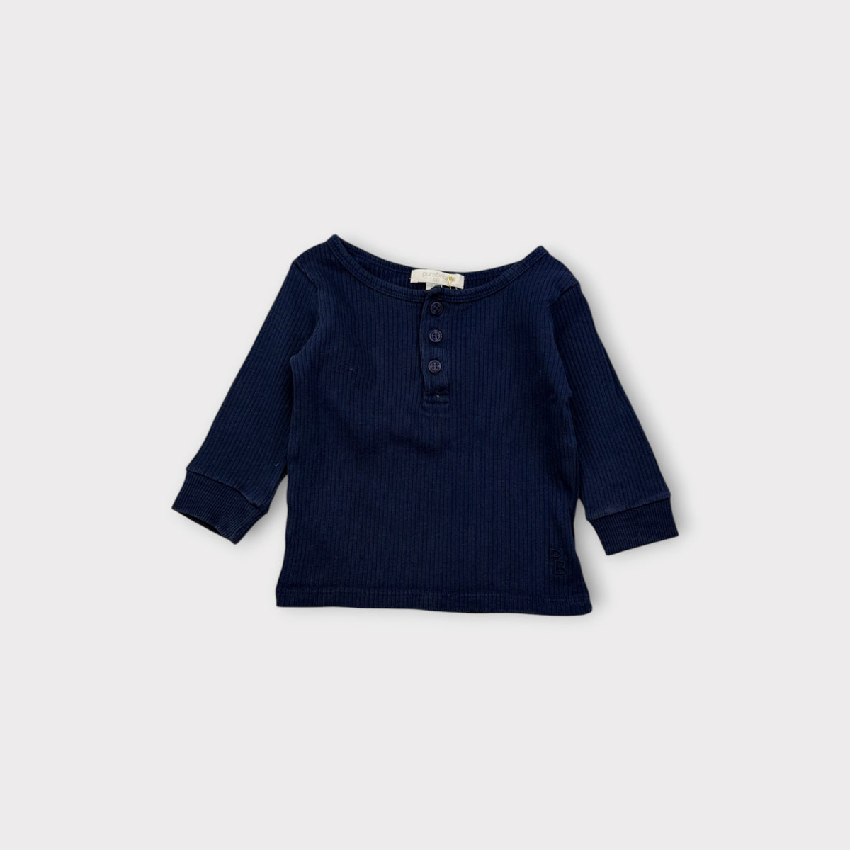 Purebaby Ribbed Long Sleeve, Size 00