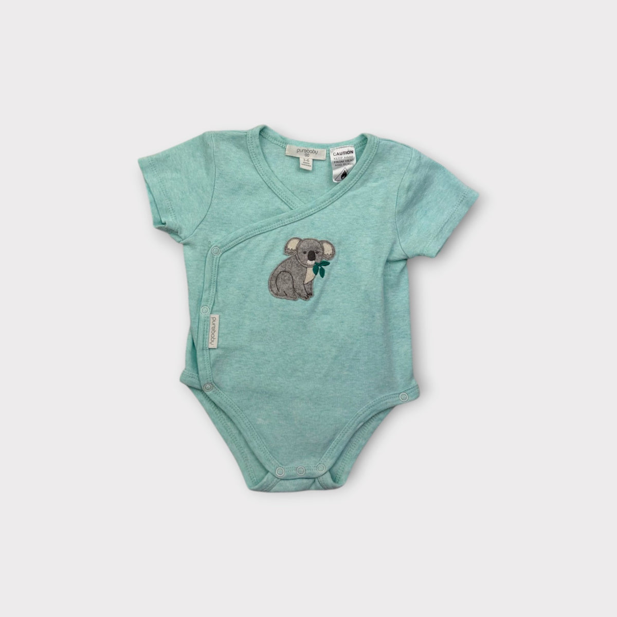 Purebaby Koala Wrap Bodysuit, Size 00