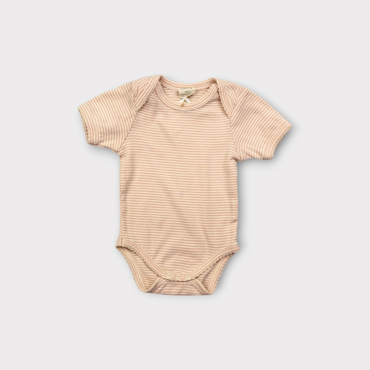Nature Baby Pink Stripe Bodysuit, Size 000