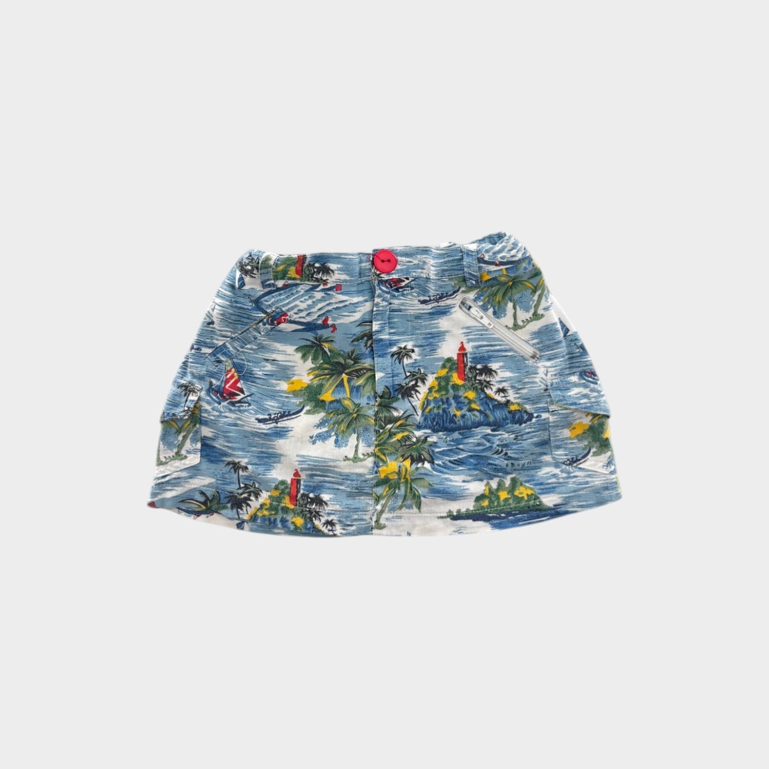Hawaiian Print Skirt, Size 2