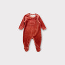 Purebaby Pink Velour Onesie, Size 000
