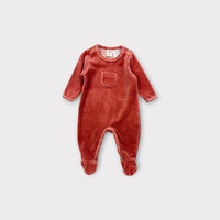 Purebaby Pink Velour Onesie, Size 000