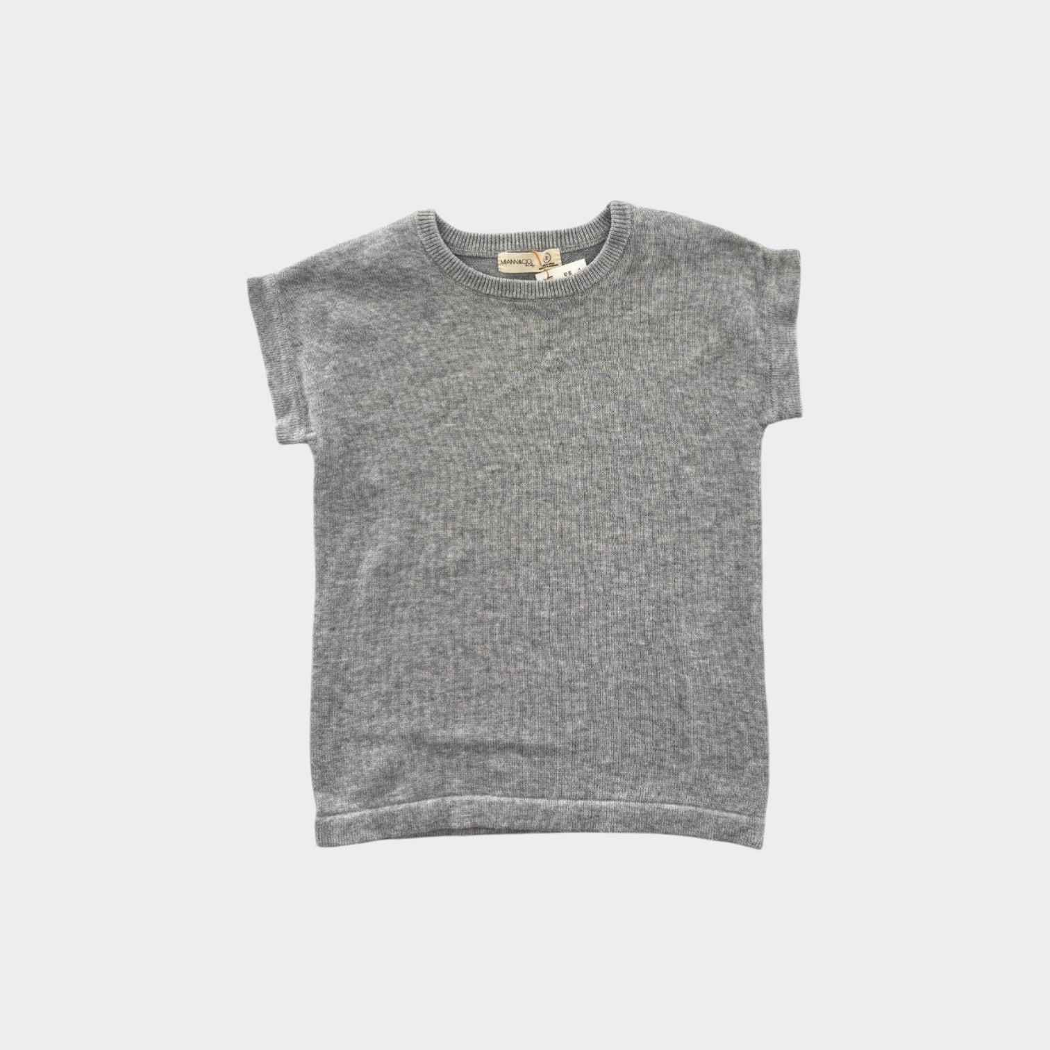 Miann & Co Grey Knit Top, Size 2
