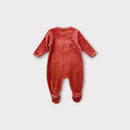 Purebaby Pink Velour Onesie, Size 000