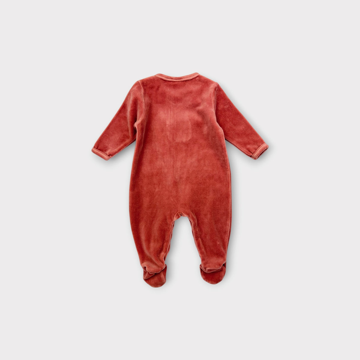 Purebaby Pink Velour Onesie, Size 000