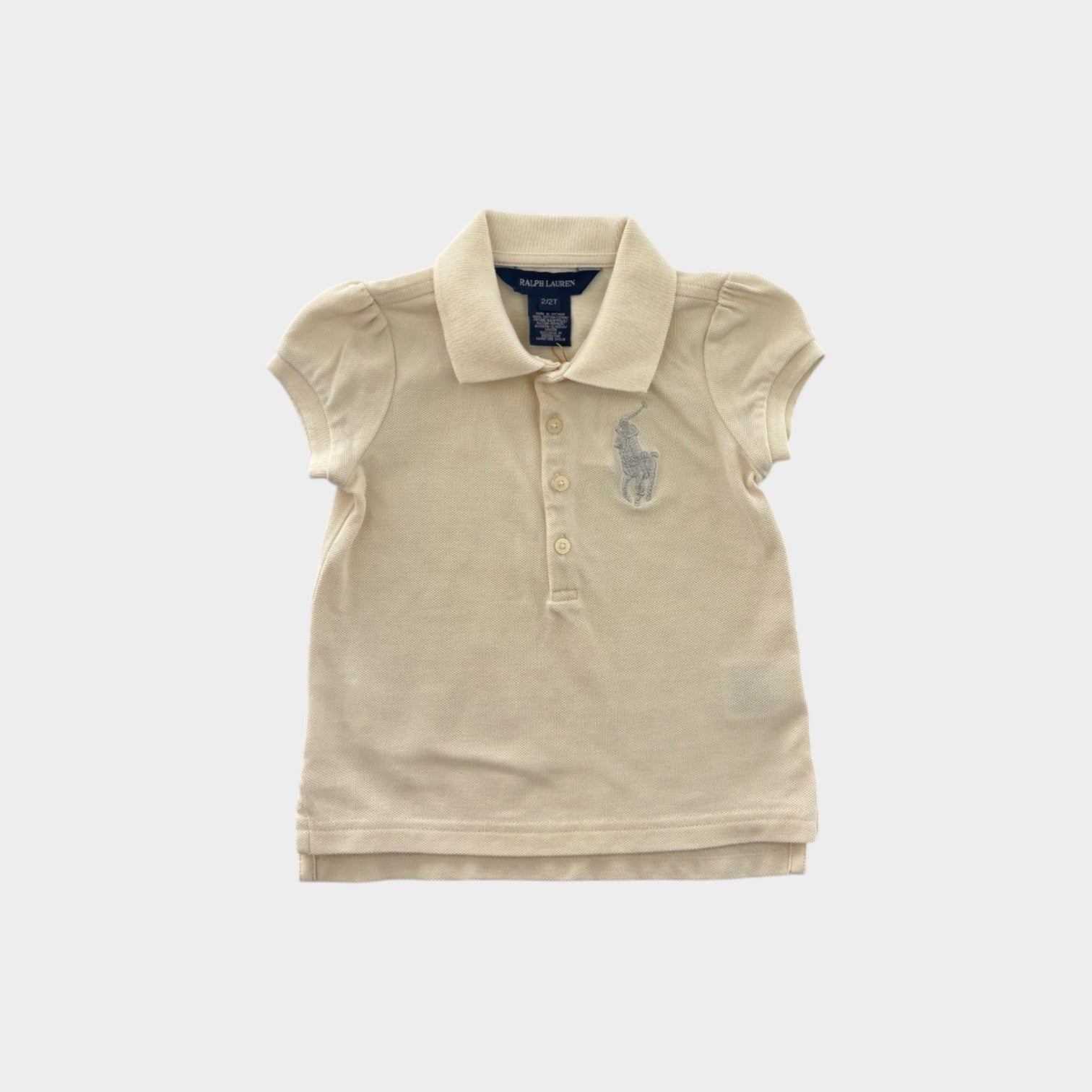 RL Cream Polo Shirt, Size 2