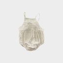 Illoura White Cotton Romper, Size 2