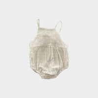 Illoura White Cotton Romper, Size 2