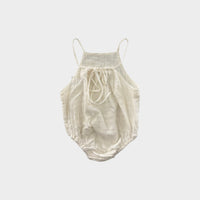 Illoura White Cotton Romper, Size 2