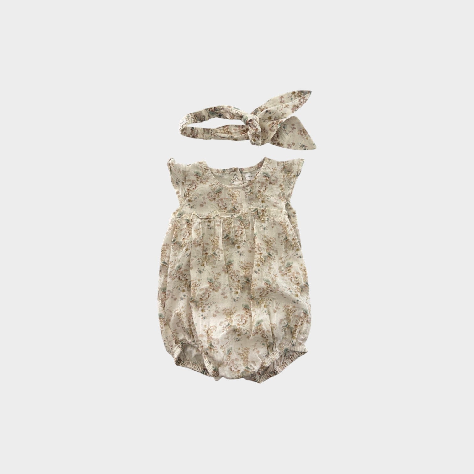 Jamie Kay Floral Romper & Headband, Size 2