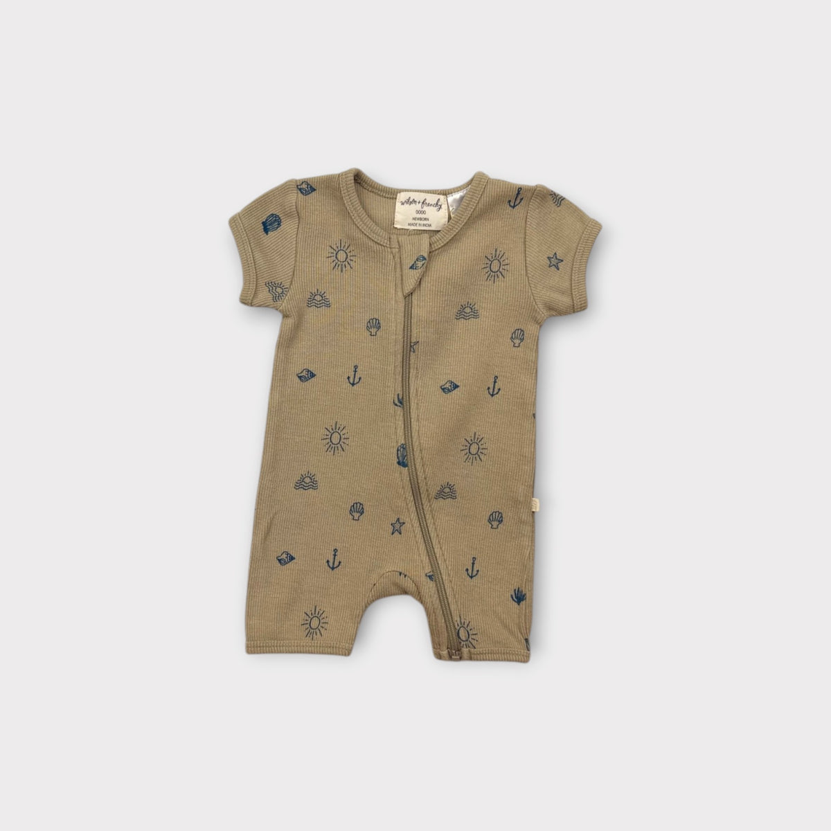 Wilson & Frenchy Sea Print Romper, Size 0000