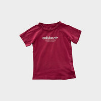 Adidas Maroon Logo T-Shirt, Size 2
