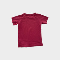 Adidas Maroon Logo T-Shirt, Size 2