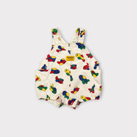 Vintage OshKosh B'Gosh Pudgy Planes Bubble Overalls and Shirt Set, Size 6-9M