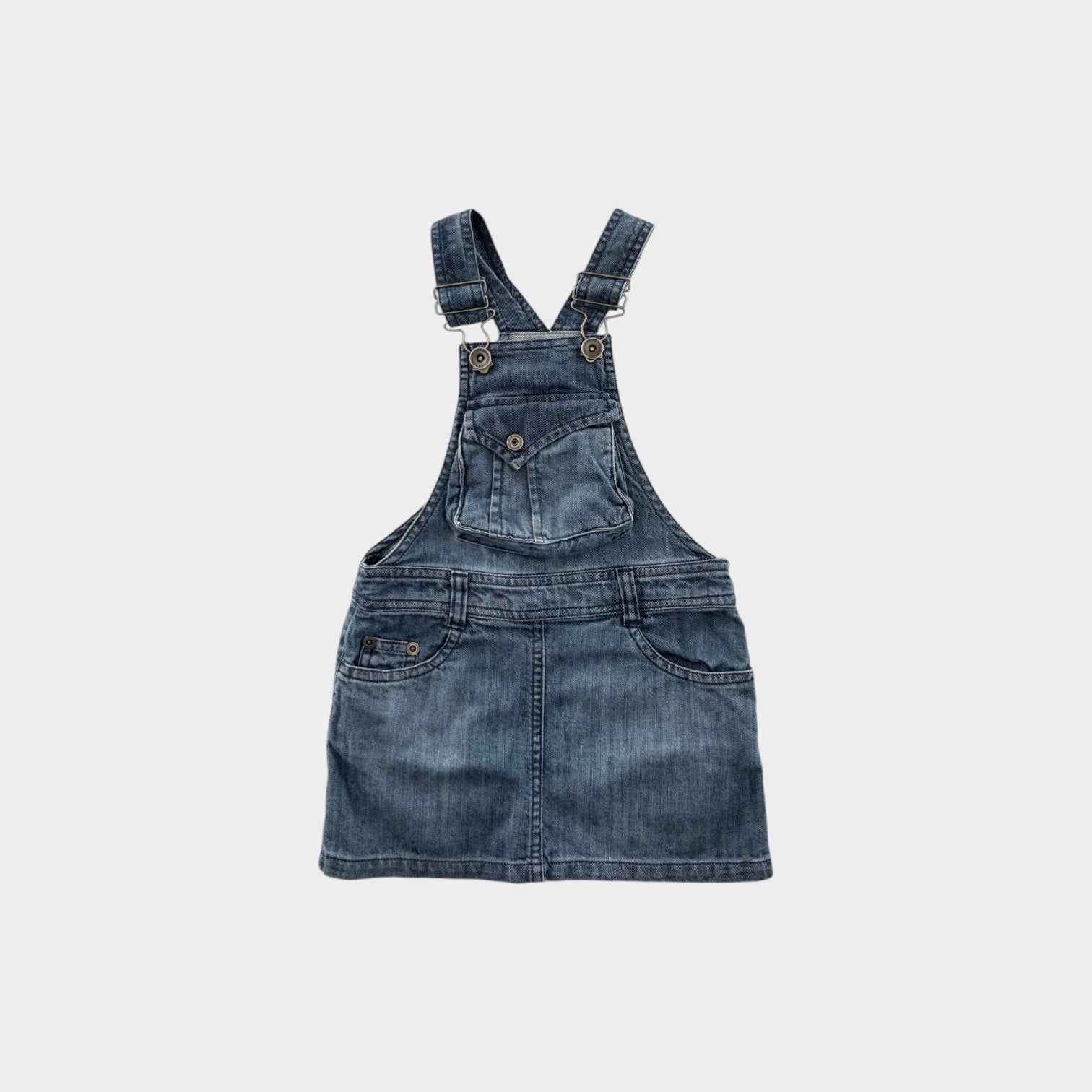Fred Bare Denim Pinafore Dress, Size 2
